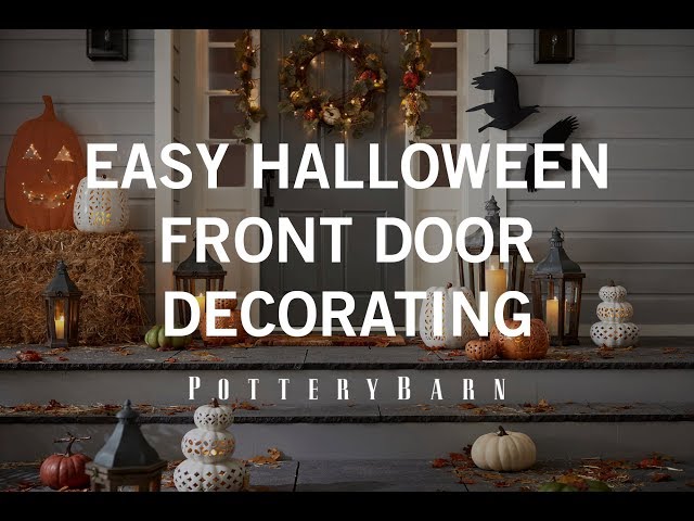 Easy Halloween Front Door Decorating