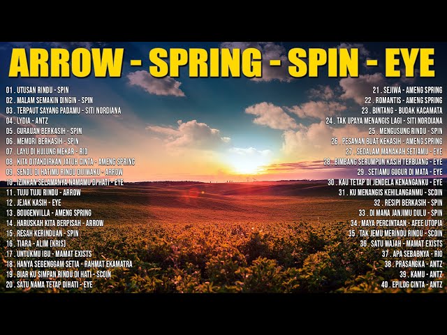Arrow - EYE - Spin - Spring | Lagu Jiwang Melayu 80 90an - Lagu Slow Rock Malaysia 90an Terbaik