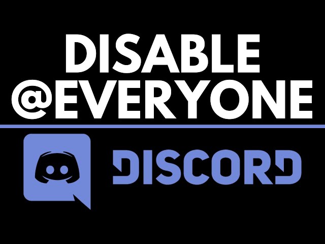 How To Disable @Everyone on Discord - Turn Off @Everyone