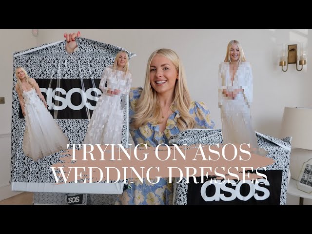 TRYING ON ASOS BRIDAL WEDDING DRESSES