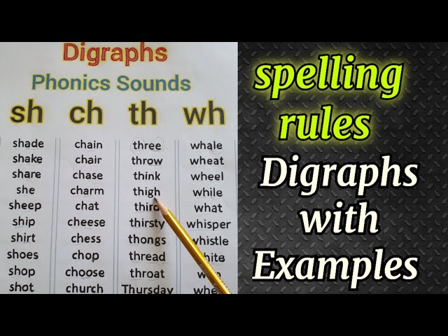 consonant digraphs |digraphs and blends | sh, ch, th, wh words