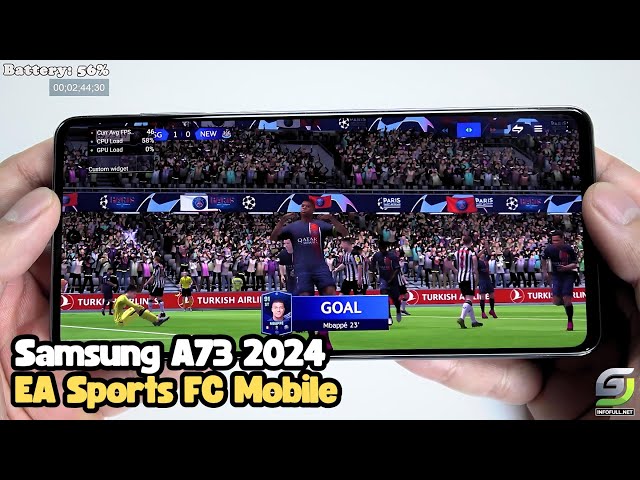Samsung Galaxy A73 test game EA SPORTS FC MOBILE 24