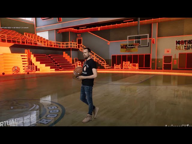 Unreal Engine Virtual Production - Playing basket in Virtual Production and showing a 3D transition