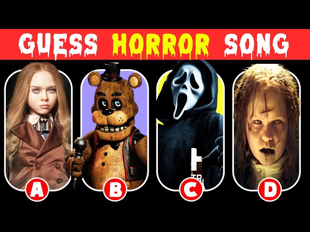 Guess Scary Movie Character By SONG | Five nights at freddy's FNAF, Ghostface, Exorcist 2023, M3gan