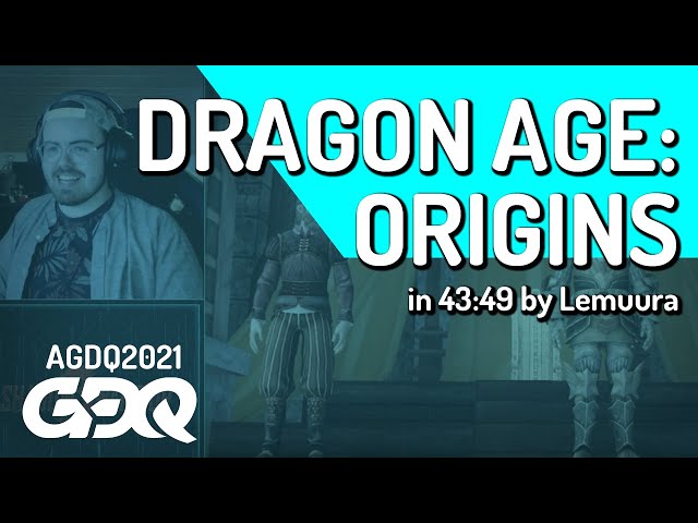 Dragon Age: Origins by Lemuura in 43:49 - Awesome Games Done Quick 2021 Online