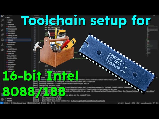 Toolchain setup for 16-bit Intel 8088 and 80188 step by step
