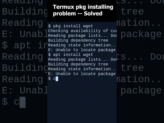 Termux Package Installing problem SOLVED! [Unable to locate package,Repository Maintenance]