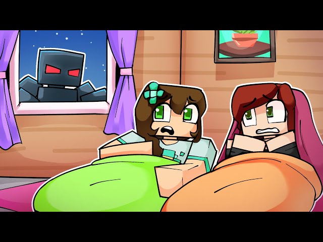 Masked INVADER Ruins Our Sleepover in Minecraft
