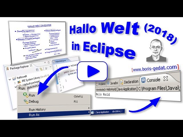 Hallo Welt in Eclipse (Java | 2018)