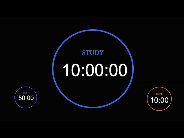 10 Hour study & work countdown / study time- relaxing rain🌧️/ break -fireplace🪵🔥// 스터디윗미 / studyASMR