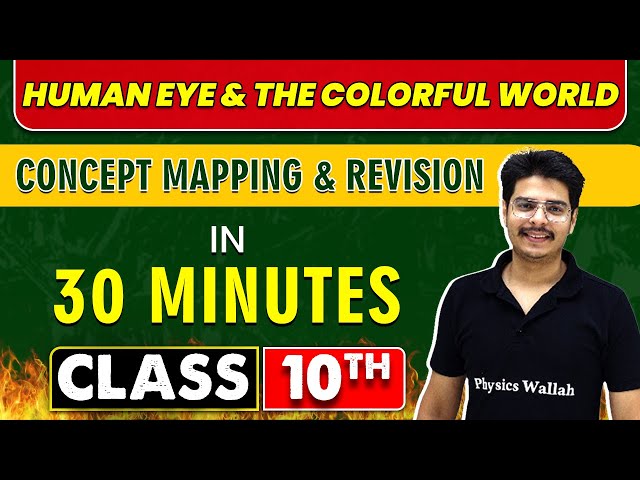 HUMAN EYE & THE COLORFUL WORLD in 30 Minutes || Mind Map Series for Class 10th