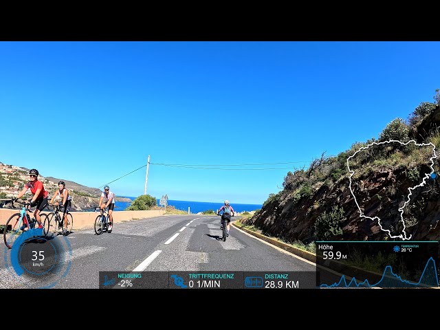 extra long Indoor Cycling Workout Spain Tour de France with Garmin Speed Display 4K