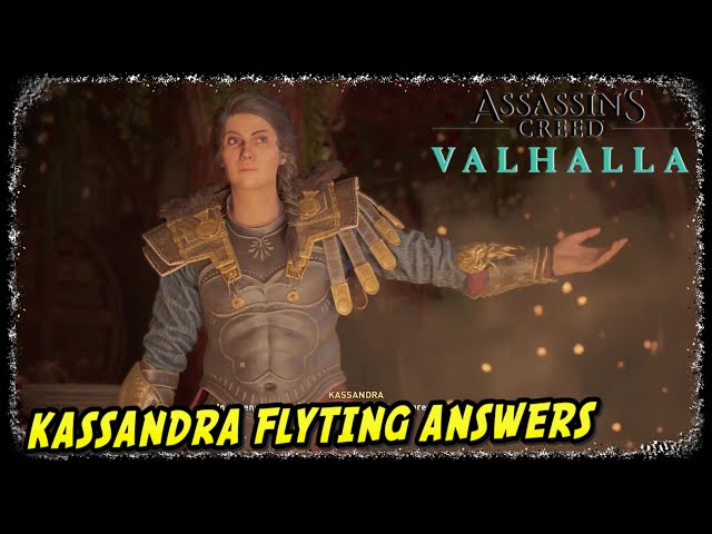 Eivor vs Kassandra Flyting Answers in Assassin's Creed Valhalla Kassandra DLC Crossover Story