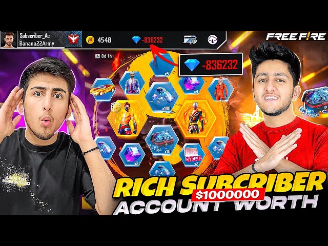 Richest Subscriber Acccount In Free Fire 😍 Buying All New Bundle Rich To Rich 😂 - Garena Free Fire