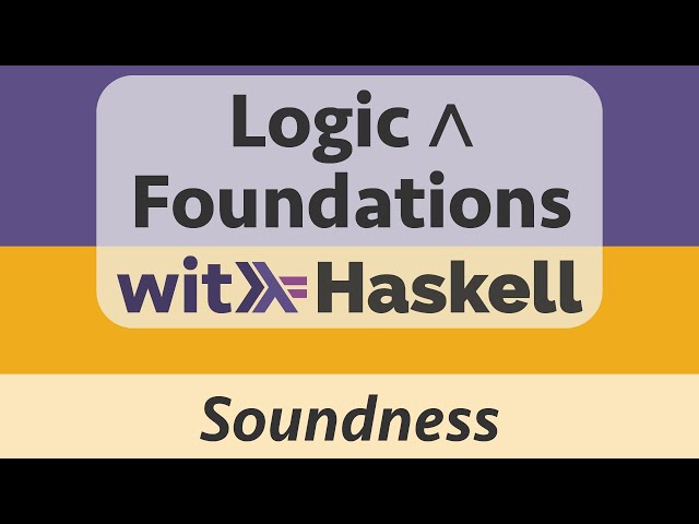 Logic & Foundations with Haskell: Logic 8 :: Soundness of Natural Deduction for Propositional Logic