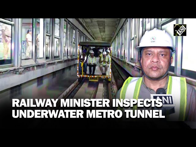 Railways Minister Ashwini Vaishnaw inspects newly built underwater Metro tunnel in Hooghly