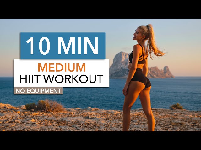 10 MIN MEDIUM HIIT / Medium Level - a HIIT workout that won't kill you I Pamela Reif