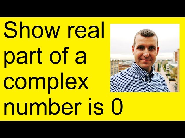 How to show a number is purely imaginary