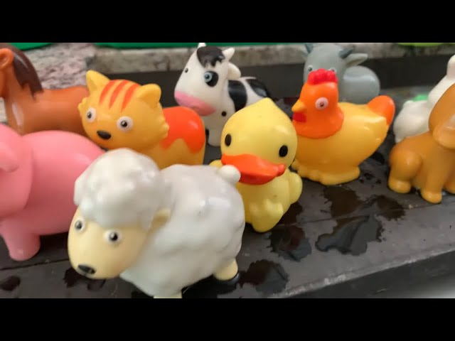 Learn Farm Animals Names and Sounds in English  - Farm Animal Toys for Children
