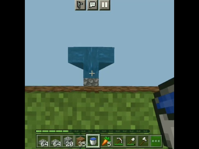 Making Big fish tank in Minecraft One block short