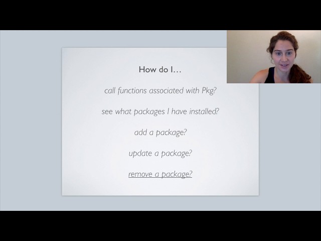 How to get started with Julia 1.0's package manager