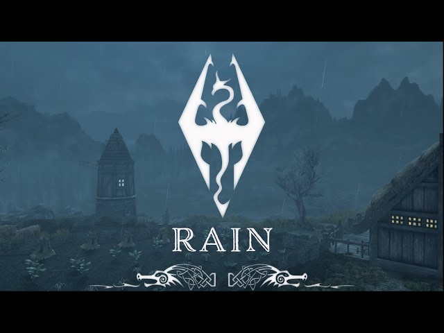 Skyrim Thunderstorms and Heavy Rain | Atmospheric Music & Ambience | Three Hours
