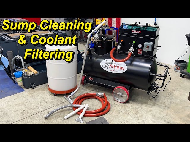 Machine Sump Cleaning & Coolant Filtering Using a CECOR Sump Shark