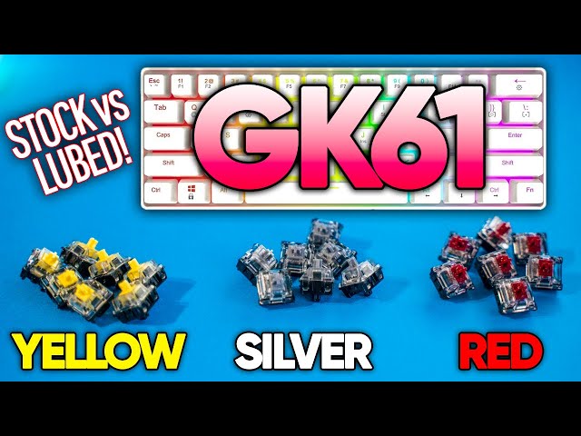 Optical Yellow Switches VS Red VS Silver - GK61 Sound Tests!