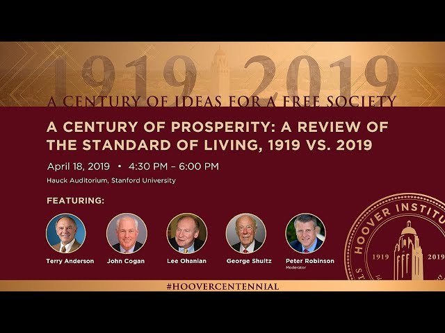 The Standard of Living, 1919 vs. 2019