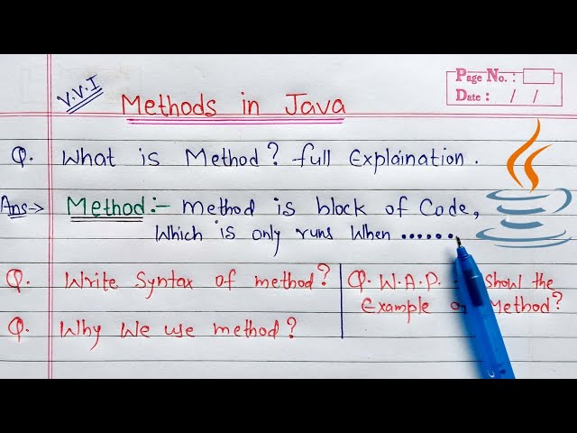 Methods in Java (Hindi) | What is method? Explain with Syntax & Example