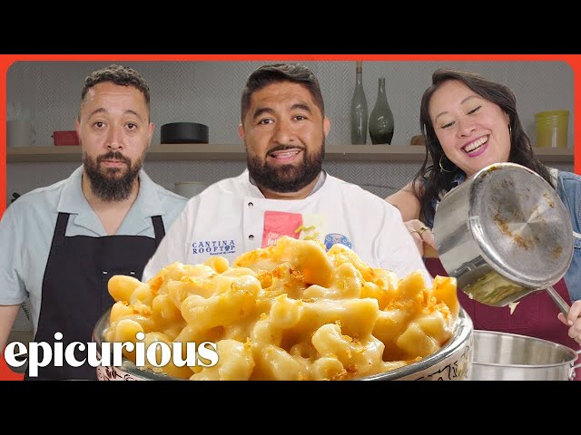 3 Chefs Try to Make Mac & Cheese with No Recipe | Epicurious