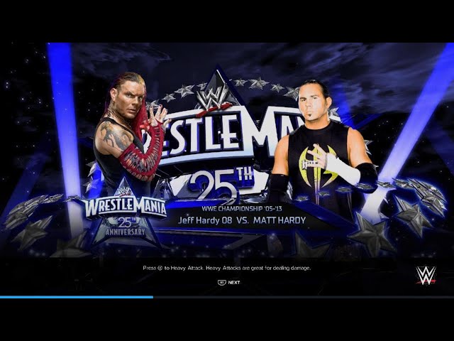 WWE 2K24 Jeff Hardy vs Matt Hardy WrestleMania 25 Extreme Rules