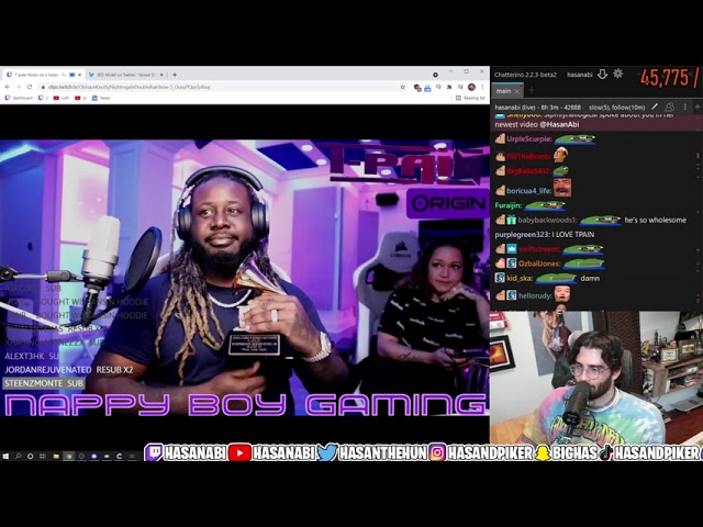 Hasan reacting to Tpain flexing on a hater