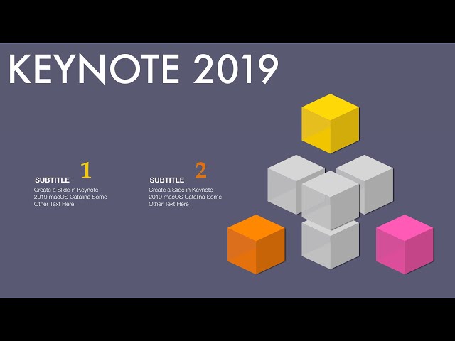 #086 #StayHome #WithMe Create a Animated Cubes Slide Magic Move in macOS Catalina Keynote Principle