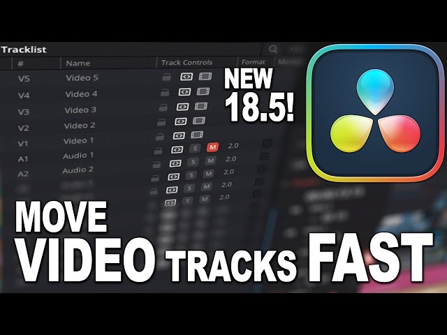DaVinci Resolve 18.5 Makes Moving Video Tracks a Breeze