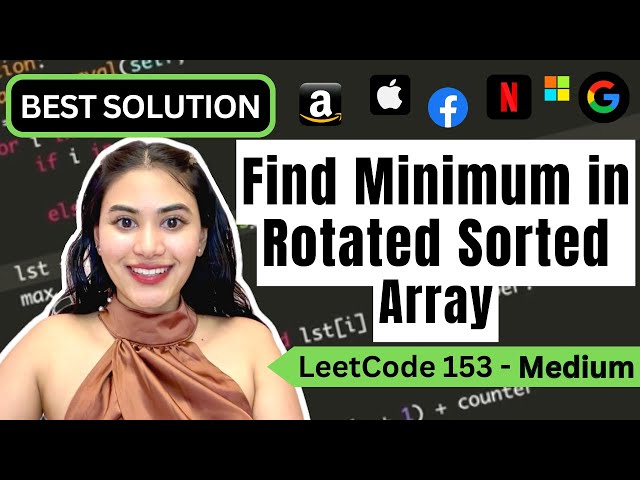 Find Minimum in Rotated Sorted Array - LeetCode 153 - Python (Iterative and Recursive!)