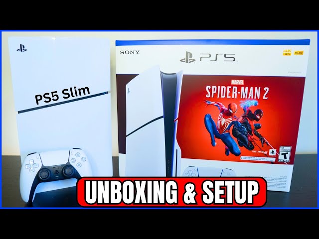 PS5 Slim Unboxing and First Setup - Spider Man 2 PS5 Bundle