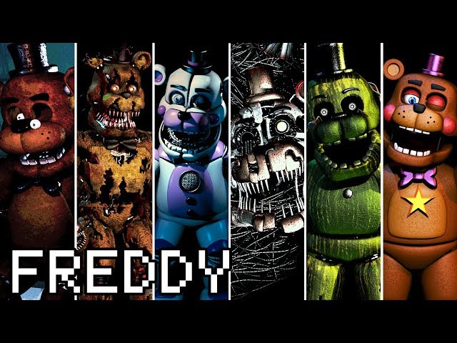 Evolution of Freddy in FNAF (2014-2018)