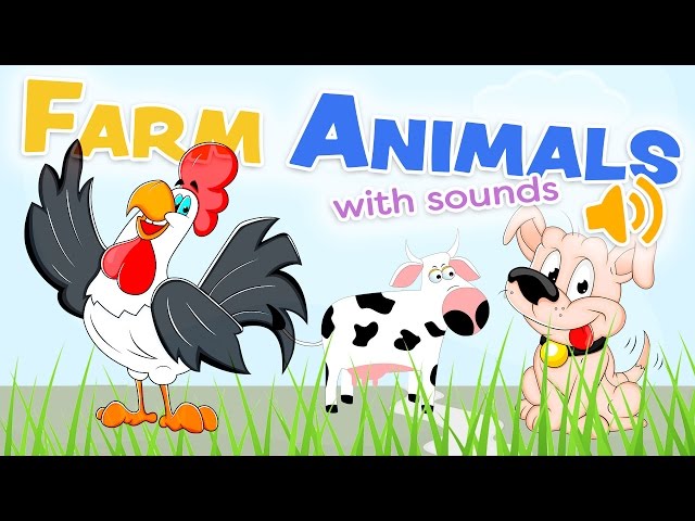 The FARM ANIMALS with sounds - Words in spanish and english