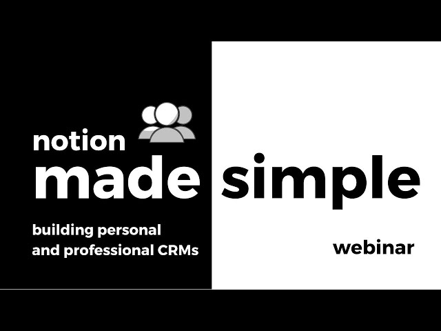 Build Personal & Professional CRMs in Notion | LIVE