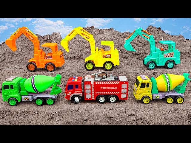 Fire truck, excavator, crane truck, dump truck, concrete mixer truck for road construction