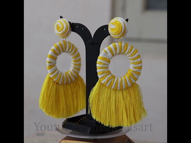 Yellowish Earrings!!.. Daily Wear Long Tassel | Suitable on Western, Kurti, GownDresses & Saree