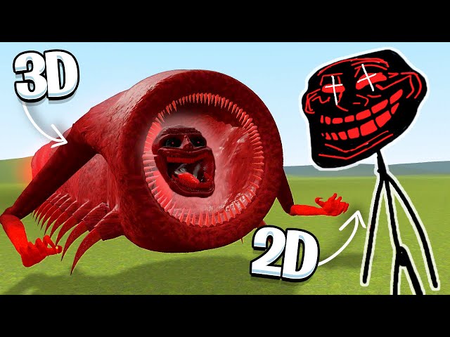 2D TROLLGE vs 3D TROLLGE! (Garry's Mod)