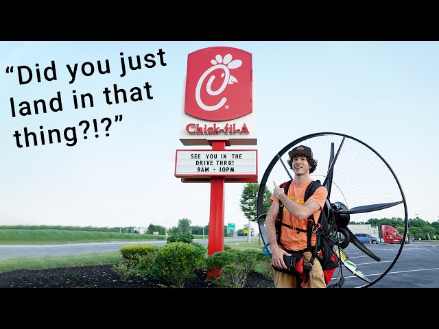 Picking Up Chick-fil-A On My Paramotor!!!