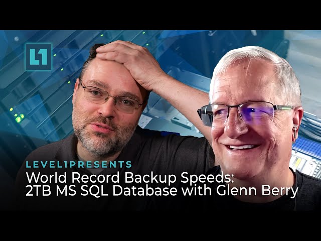 World Record Backup Speeds: 2TB MS SQL Database with Glenn Berry