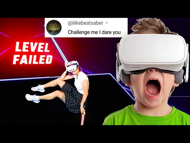 6 Year Old Challenges Me To HARDEST Beat Saber Song