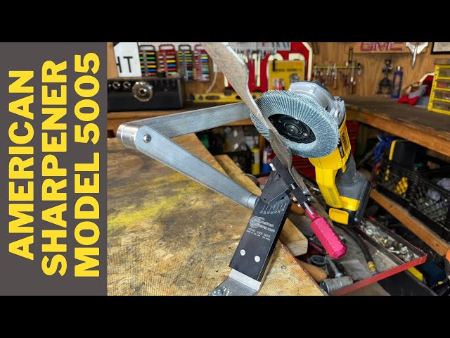 American Sharpener Model 5005 Review - Mower Blade Sharpening!!