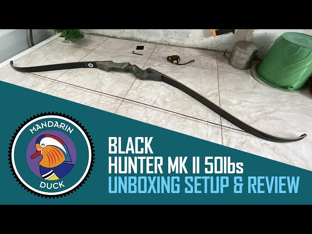 Mandarin Duck Black Hunter Mk II Recurve Bow Unboxing Setup & Review- Best Budget Bow 2023?