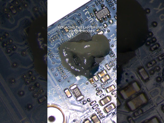 FIXED: Laptop USB-C Controller Chip Replacement #shorts #laptoprepair #computerrepair
