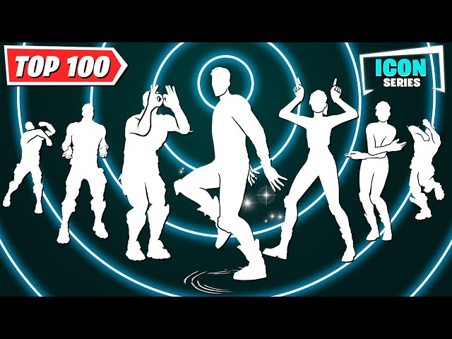 Top 100 Icon Series Dances & Emotes! (Billie Eilish - Bad Guy, Out West, Rebellious, Say So, Classy)